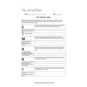 My Smart Goal template | QTA